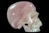 Polished Brazilian Rose Quartz Crystal Skull #116292-4